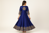 Royal Blue Embroidered Anarkali Kurti